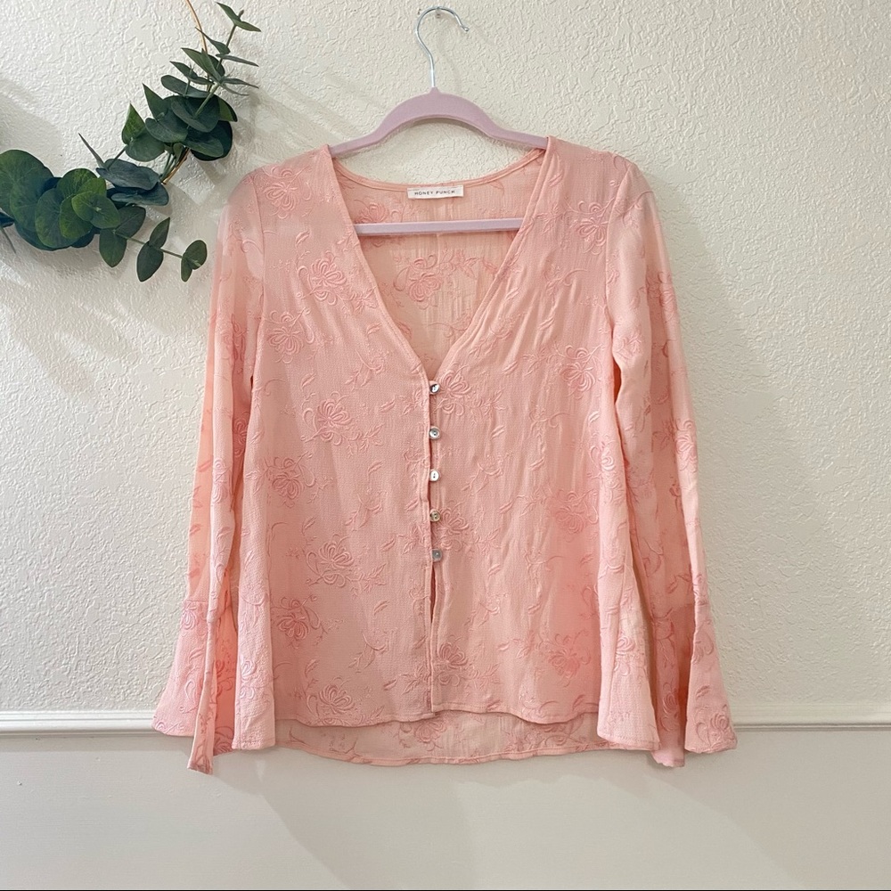 🌿Honey Punch | Floral Embroidered Blouse